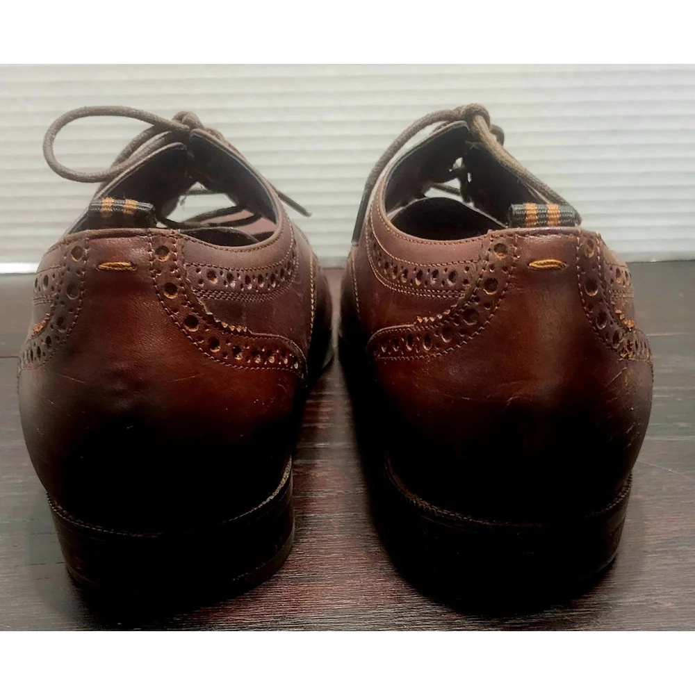 Cole Haan Grand 360 Men Brown Leather Cap Toe Oxford Lace Up Dress Shoe 9.5 M